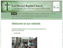 Tablet Screenshot of ebarnetbaptist.org.uk